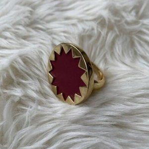 Maroon Starburst Ring 💍 Size 6